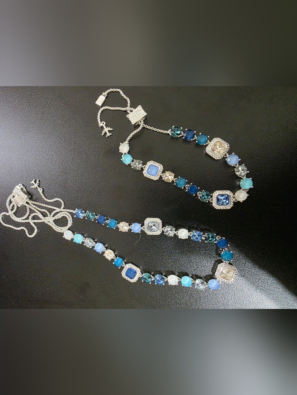 Maldives Mirage Silver Plated Jewel Candy Necklace & Bracelet Set